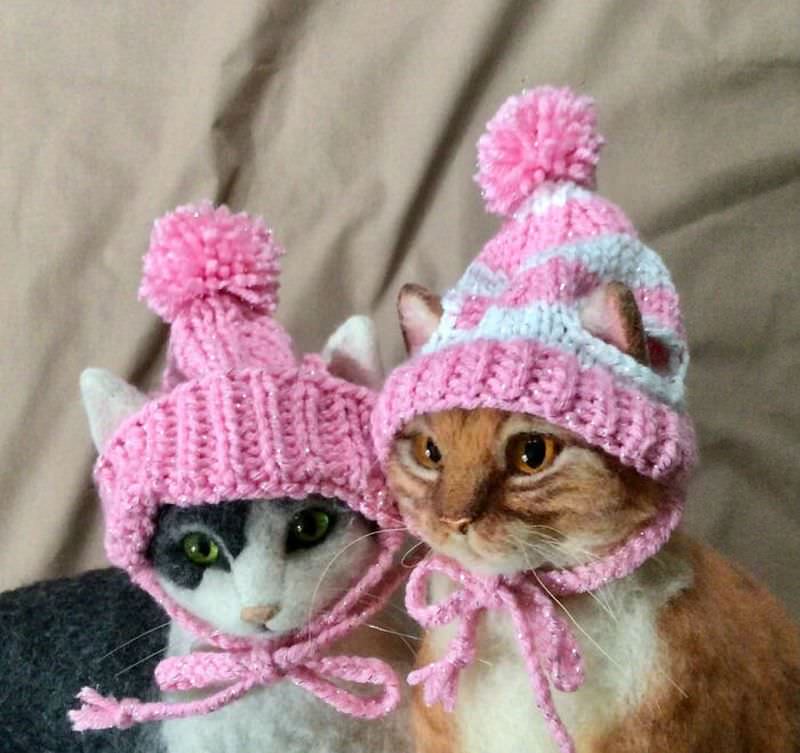 Художник создает шляпы для кошек по мотивам фильмов и легенд (26 фото)