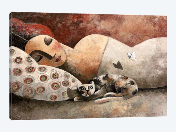 Женщины и кошки в творчестве испанского художника Дидье Лоренцо (27 фото)