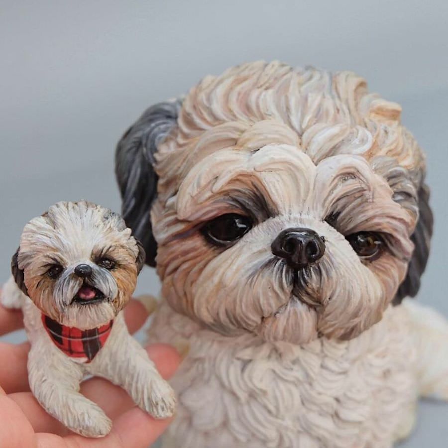 Ан Ньен Ле и её глиняные собачки  Собаки